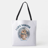 Boodschappentas Ik hou van winter Tote Bag (Voorkant)