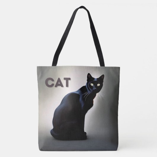 Boodschappentas kat tote bag (Voorkant)