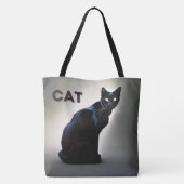 Boodschappentas kat tote bag (Achterkant)