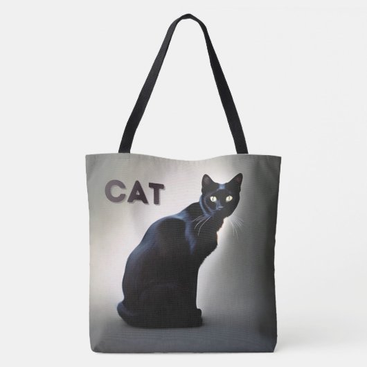 Boodschappentas kat tote bag (Achterkant)