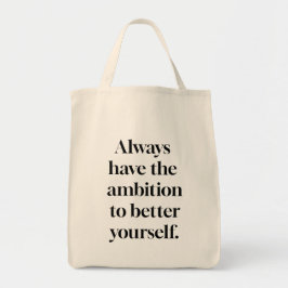 Boodschappentas met ambitie tote bag