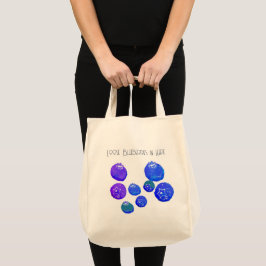 Boodschappentas met bosbesprint tote bag