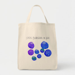 Boodschappentas met bosbesprint tote bag