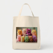Boodschappentas met katillustratie tote bag (Voorkant)