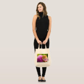 Boodschappentas met katillustratie tote bag (Voorkant (model))