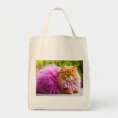 Boodschappentas met katillustratie tote bag (Voorkant)