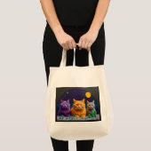 Boodschappentas met katillustratie tote bag (Voorkant (product))