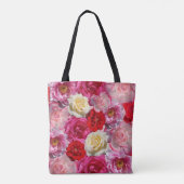 boodschappentas met veel rozen tote bag (Achterkant)