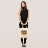 Boodschappentas met verspreide bladeren tote bag (Voorkant (model))