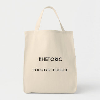 BOODSCHAPPENTAS: VOEDSEL VOOR DICHT, RHETORIC TOTE BAG