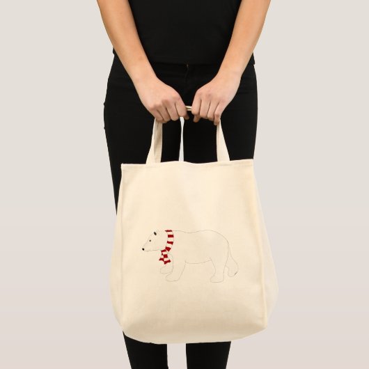 Boodschappenttas van ijsbeer tote bag (Voorkant (product))