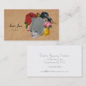  boodschappenwinkel op Cream-Rozen Cosmetologie Visitekaartje (Voorkant / Achterkant)