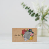  boodschappenwinkel op Cream-Rozen Cosmetologie Visitekaartje (Staand voorkant)