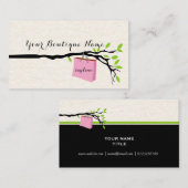 boodschappenzak, boutique visitekaartje design (Voorkant / Achterkant)