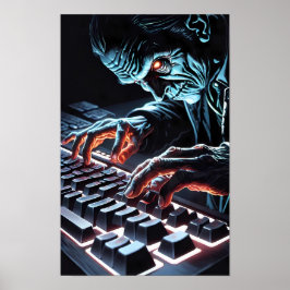 Boodschapper van de Ondead - Ken Gage Horror Art Poster