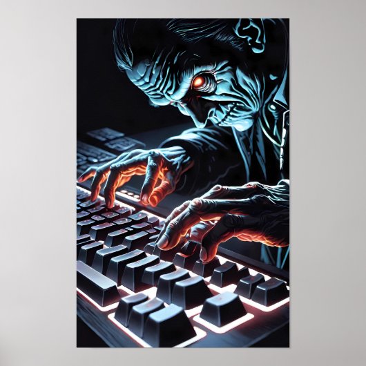 Boodschapper van de Ondead - Ken Gage Horror Art Poster (Voorkant)