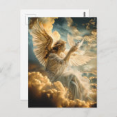 Boodschappers van Vrede Engel met Witte Duif Briefkaart (Voorkant / Achterkant)