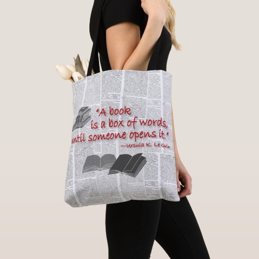 boodschaptas met citaat voor boekenliefhebbers tote bag (Dichtbij)