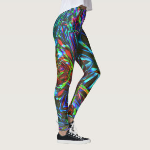 Boodslagen van kleurrijke neon op donkere achtergr leggings