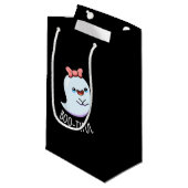 Booful Funny Girly Halloween Ghost Pun Dark BG Klein Cadeauzakje (Voorkant Gekanteld)