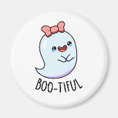 Booful Funny Girly Halloween Ghost Pun Magneet (Voorkant)