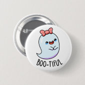 Booful Funny Girly Halloween Ghost Pun Ronde Button 5,7 Cm (Voorkant /achterkant)