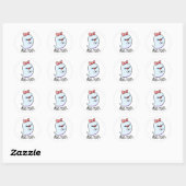 Booful Funny Girly Halloween Ghost Pun Ronde Sticker (Vel)