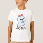 Booful Funny Girly Halloween Ghost Pun T-shirt (Voorkant)
