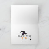 Booful Momster mama Funny Halloween Puns Kaart (Binnen)