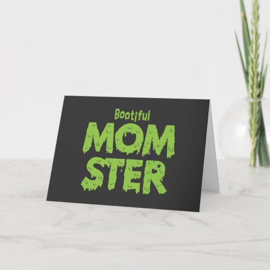 Booful Momster mama Funny Halloween Puns Kaart (Voorkant)