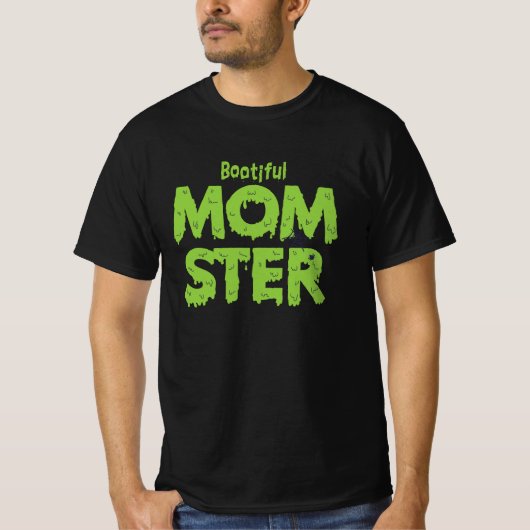 Booful Momster mama Funny Halloween Puns T-shirt (Voorkant)
