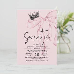 Boog 16e verjaardag ⎮Modern Roze Sweet 16 Kaart