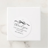 Boog 1e verjaardag bedankjes labels (In situ)