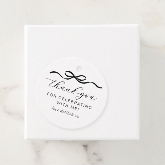 Boog 1e verjaardag bedankjes labels (In situ)