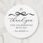 Boog 1e verjaardag bedankjes labels (Voorkant)