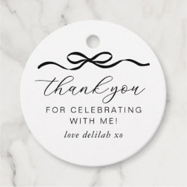 Boog 1e verjaardag bedankjes labels