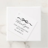 Boog 1e verjaardag bedankjes labels (In situ)