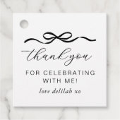 Boog 1e verjaardag bedankjes labels (Voorkant)