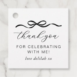 Boog 1e verjaardag bedankjes labels