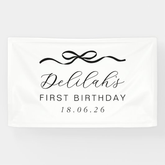 Boog 1e verjaardag spandoek (Horizontaal)