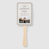 Boog 2 Foto Gefeliciteerd Afgestudeerde Afstuderen Handwaaier (Voorkant)