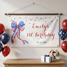 Boog Amerikaanse 4 juli Thema Verjaardag Spandoek