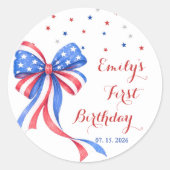 Boog Amerikaanse 4 juli Thema Verjaardag Sticker (Voorkant)