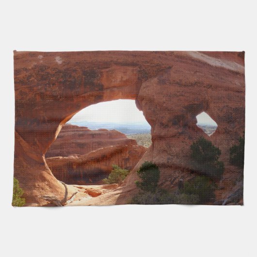 Boog Ar I in Arches National Park Theedoek (Horizontaal)