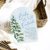 Boog Baby Blauw Baby het is koud buiten Baby Showe Kaart