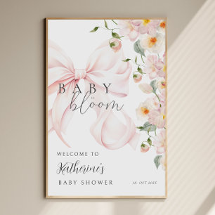 Boog Baby in Bloom Baby Shower Welkom Bord Poster