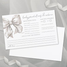 Boog Baby Shower Advies Voorspellingen Kaart