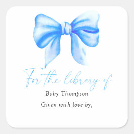 Boog - Baby Shower boekplaat, boeken voor baby Vierkante Sticker