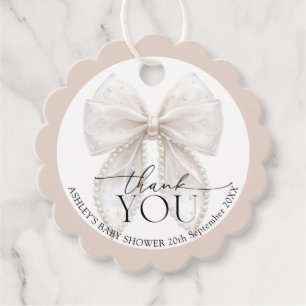 Boog Baby shower Dank u Bedankjes Labels