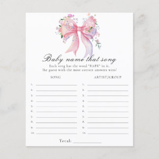 Boog baby shower - Raad die song spel